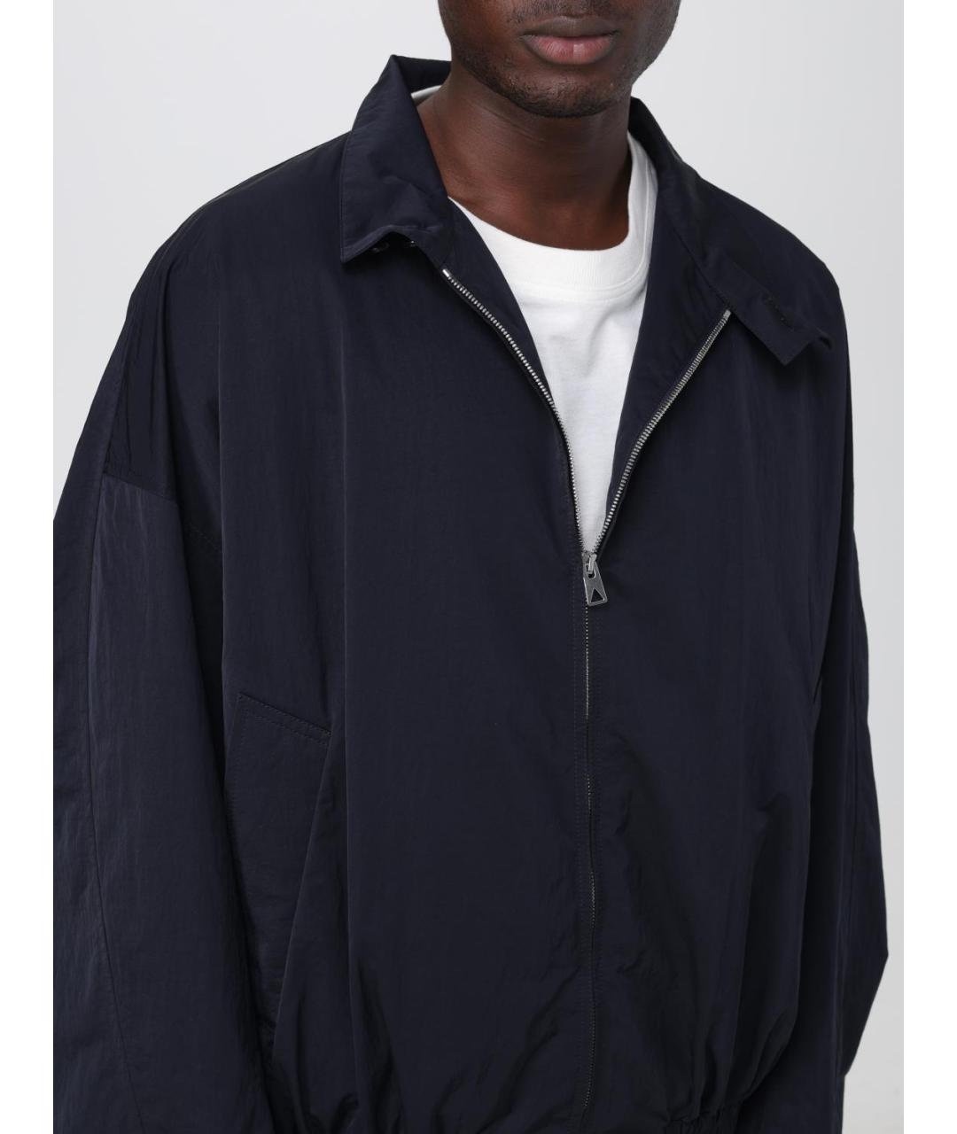 BOTTEGA VENETA Темно-синяя синтетическая куртка, фото 5