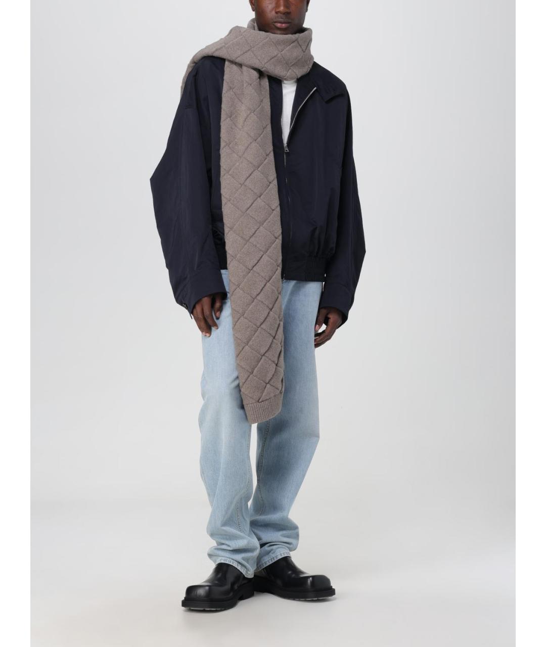 BOTTEGA VENETA Темно-синяя синтетическая куртка, фото 2