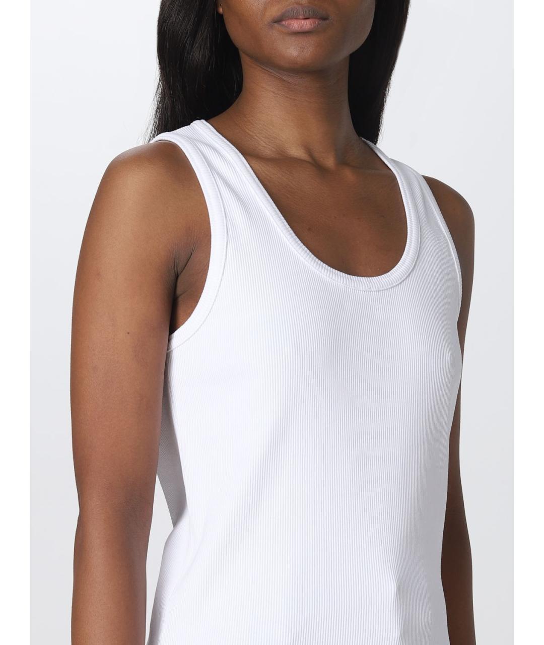 BOTTEGA VENETA Белая хлопковая майка, фото 4