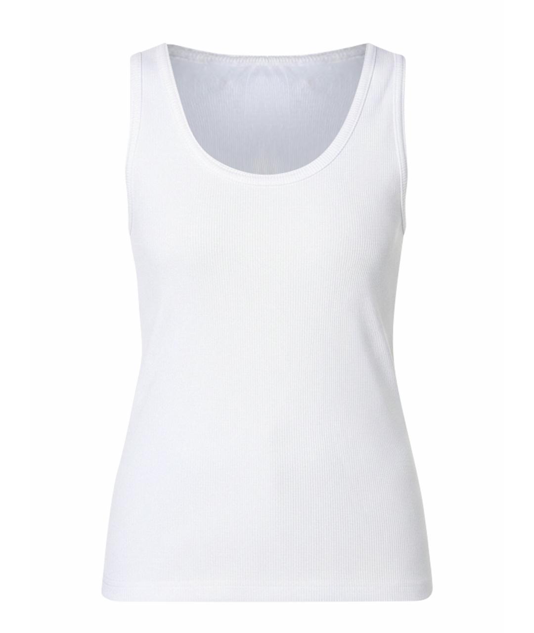 BOTTEGA VENETA Белая хлопковая майка, фото 1