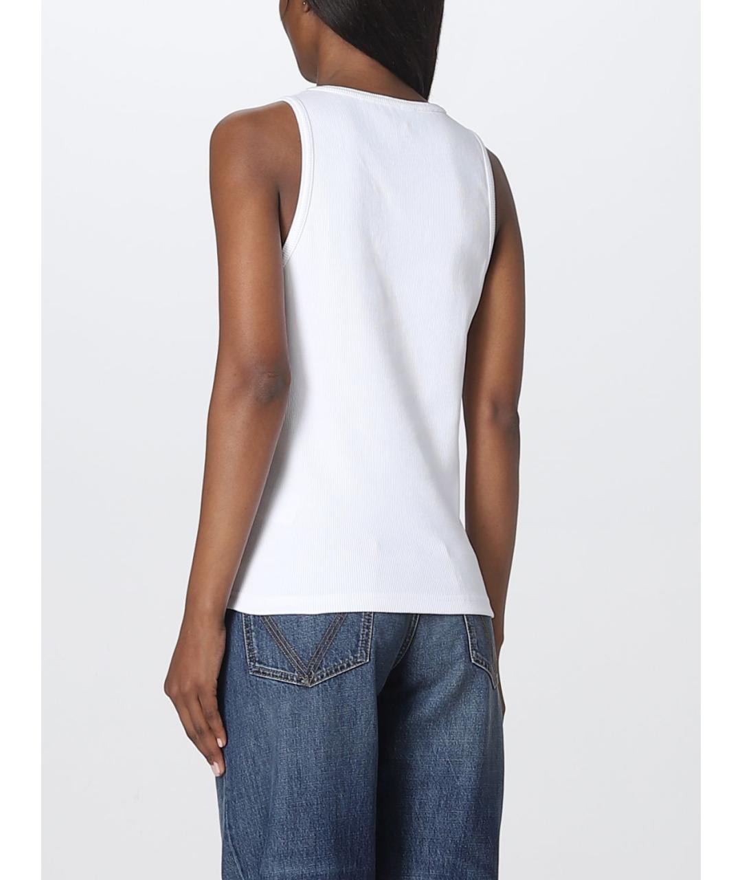 BOTTEGA VENETA Белая хлопковая майка, фото 2