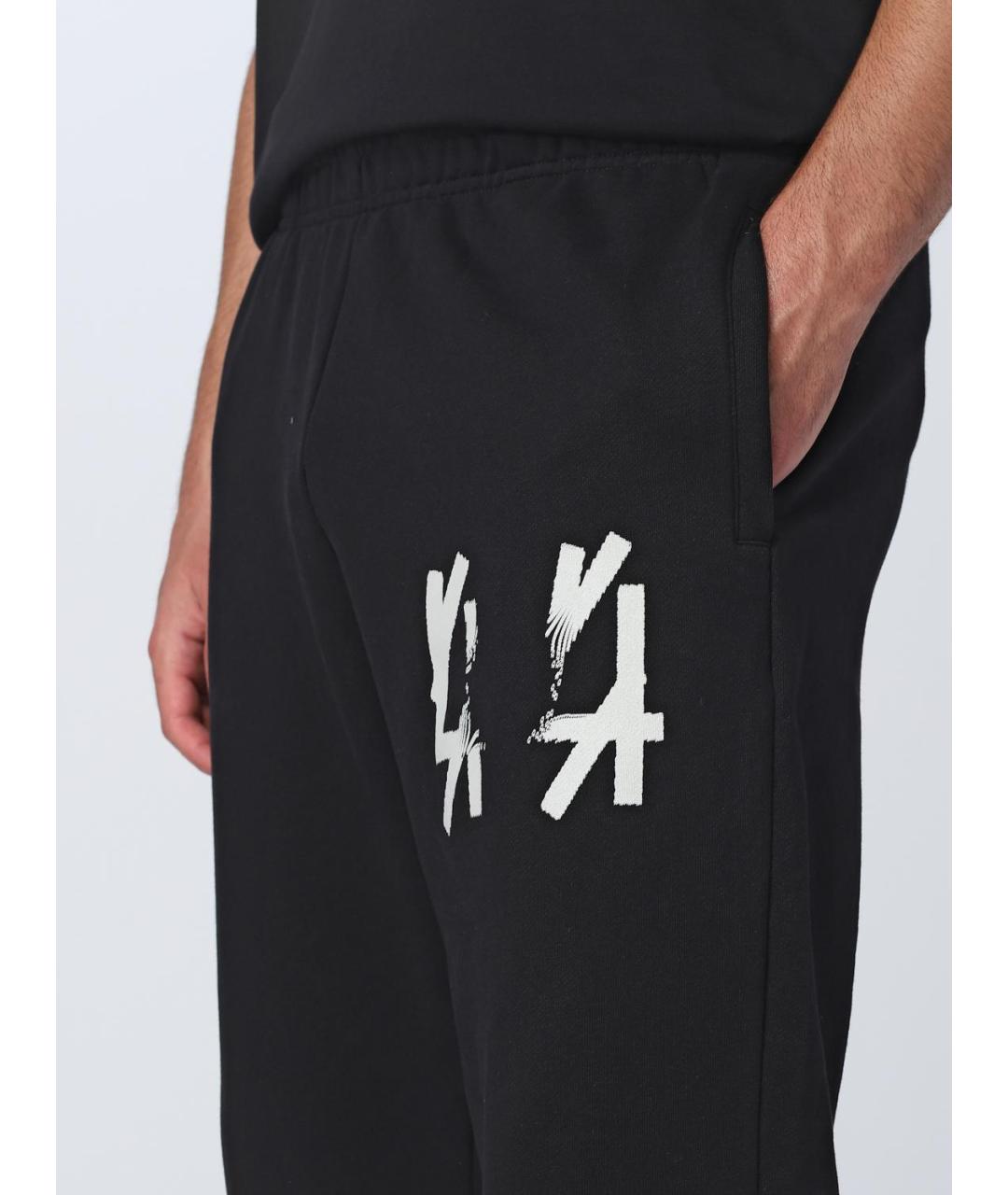 44 LABEL Черные хлопковые повседневные брюки, фото 3