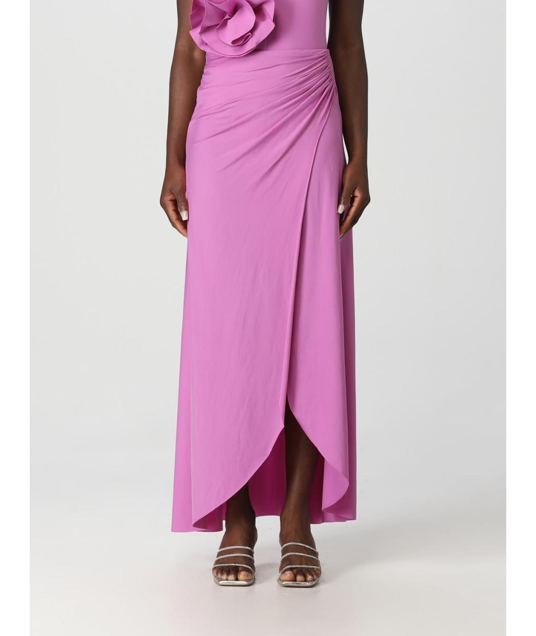 MAYGEL CORONEL Фуксия полиамидовая юбка макси, фото 5