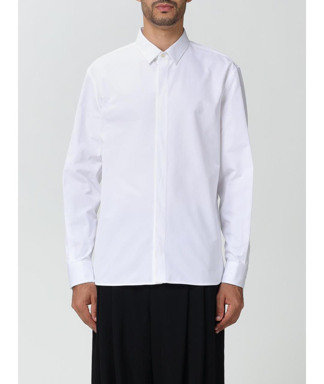 SAINT LAURENT Белая хлопковая классическая рубашка, фото 2