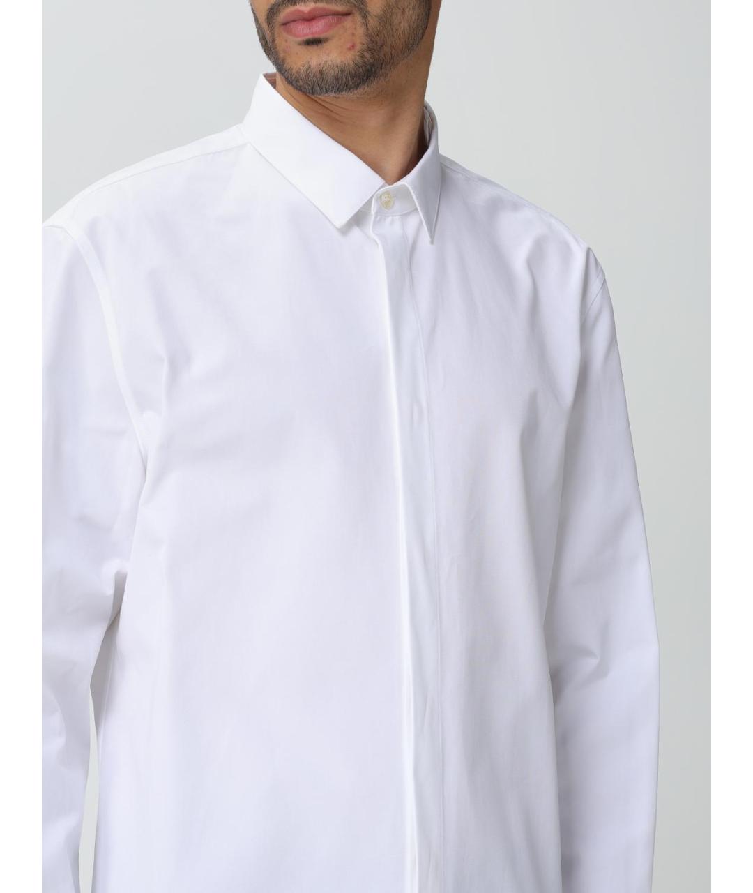 SAINT LAURENT Белая хлопковая классическая рубашка, фото 6