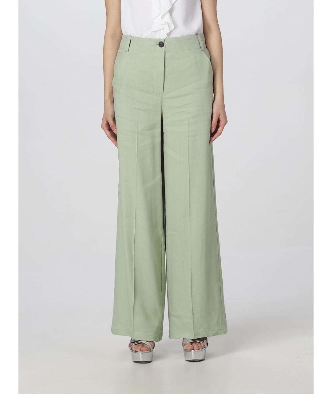 PATRIZIA PEPE Зеленые прямые брюки, фото 5