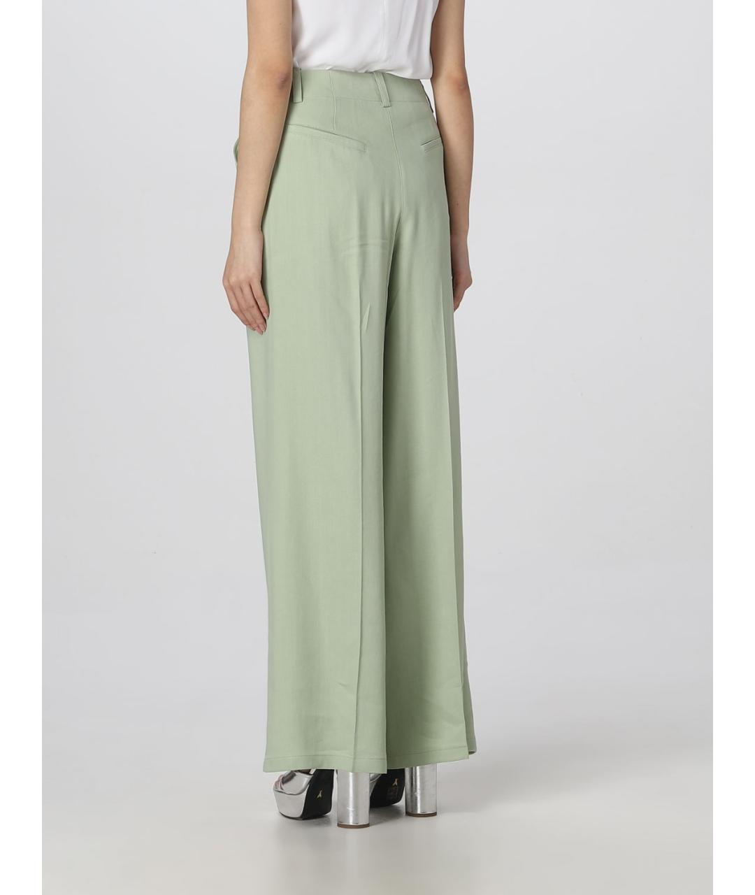 PATRIZIA PEPE Зеленые прямые брюки, фото 3