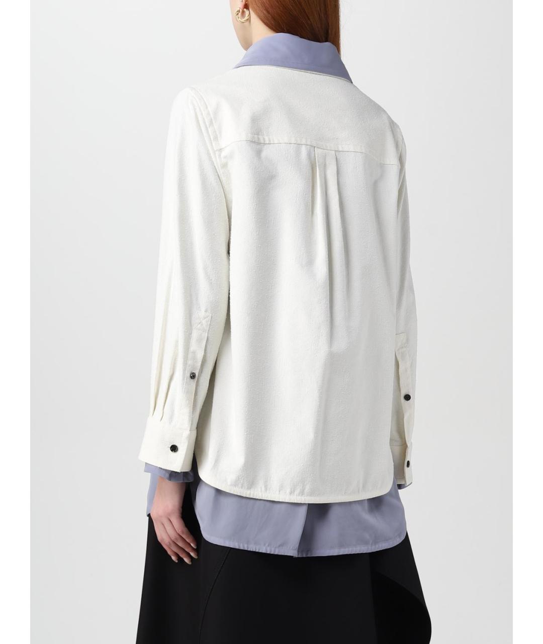 BOTTEGA VENETA Белая хлопковая рубашка, фото 3