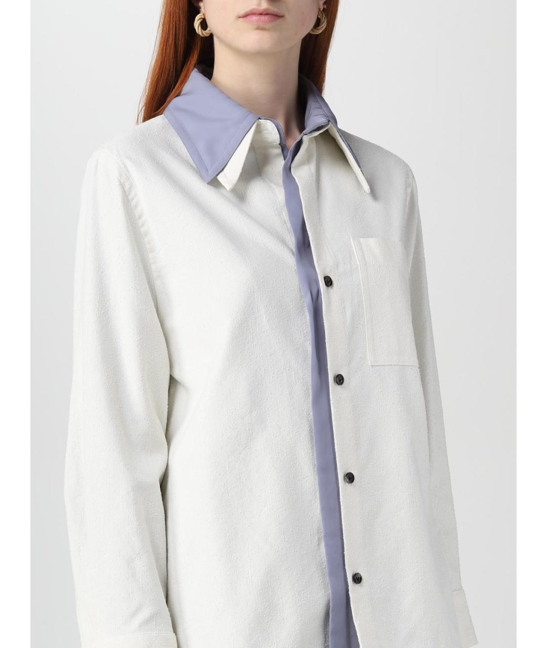 BOTTEGA VENETA Белая хлопковая рубашка, фото 4