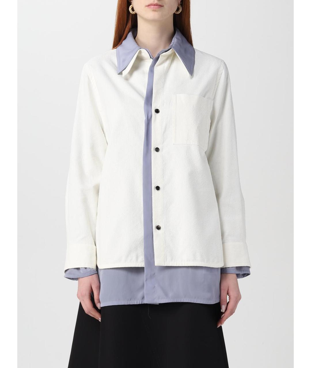 BOTTEGA VENETA Белая хлопковая рубашка, фото 5