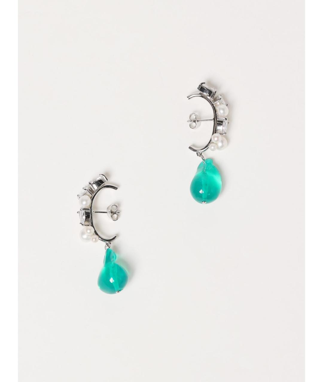 COMPLETEDWORKS Зеленые серебряные серьги, фото 3