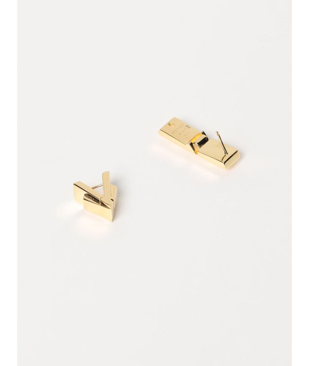 BOTTEGA VENETA Золотые металлические серьги, фото 2