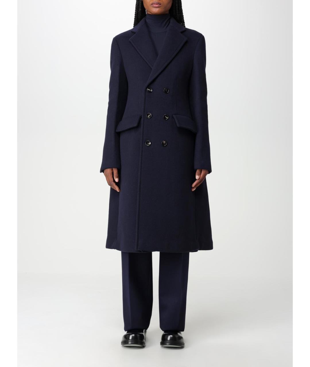 BOTTEGA VENETA Синее атласное пальто, фото 2