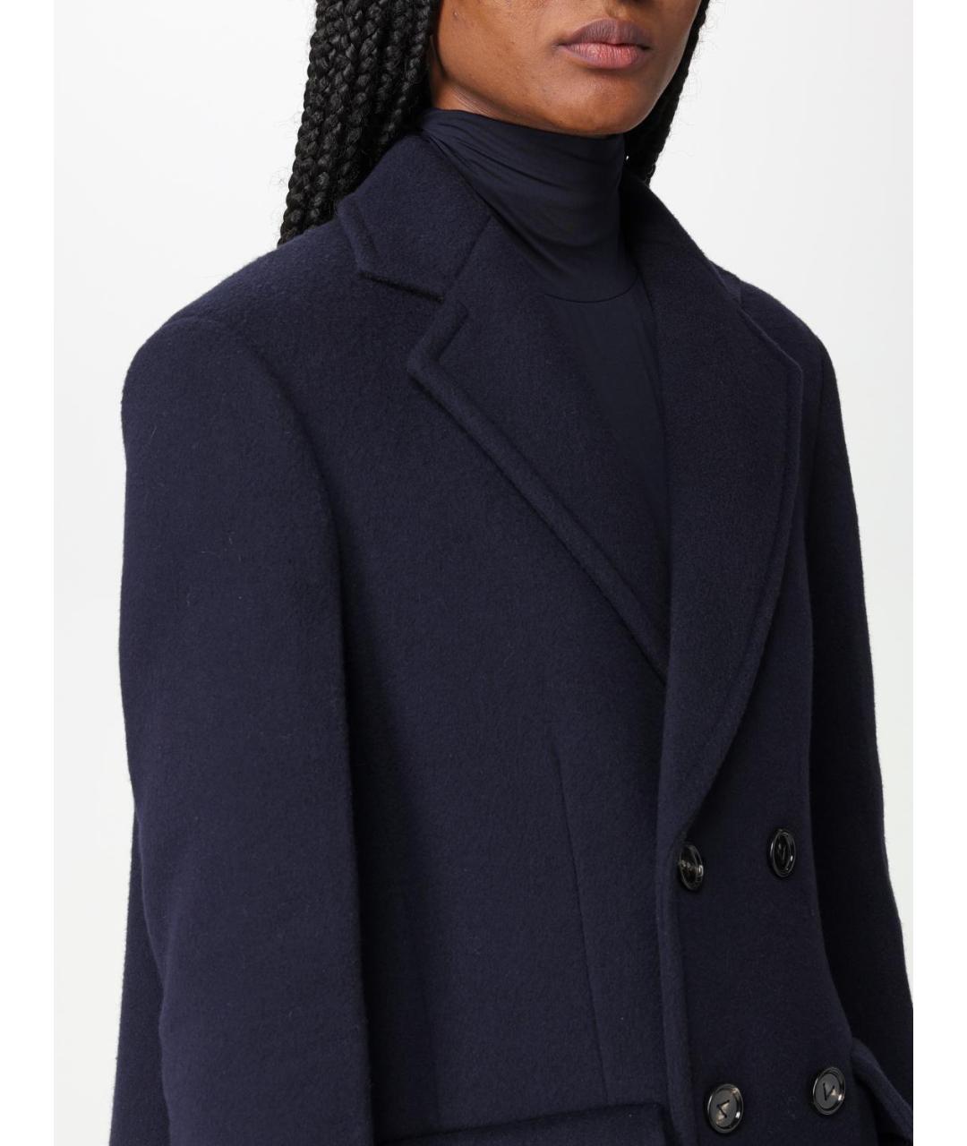 BOTTEGA VENETA Синее атласное пальто, фото 6