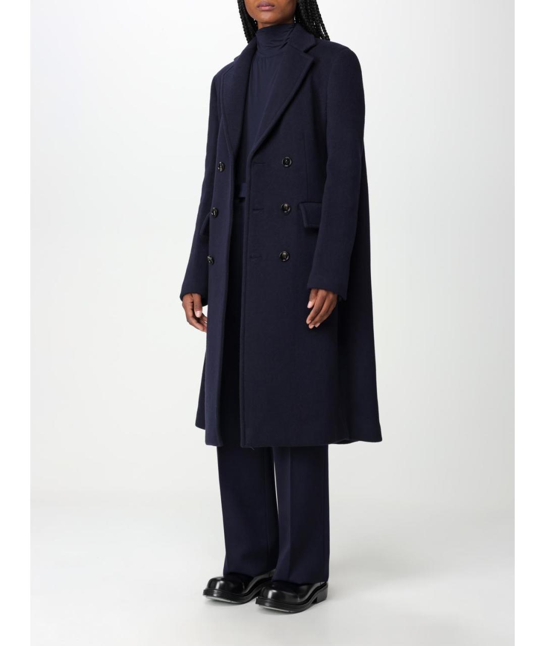 BOTTEGA VENETA Синее атласное пальто, фото 5