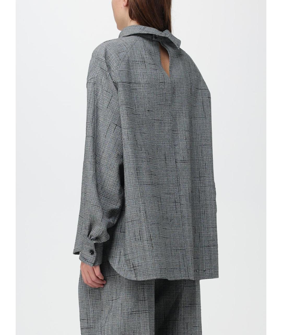 BOTTEGA VENETA Серая вискозная блузы, фото 3