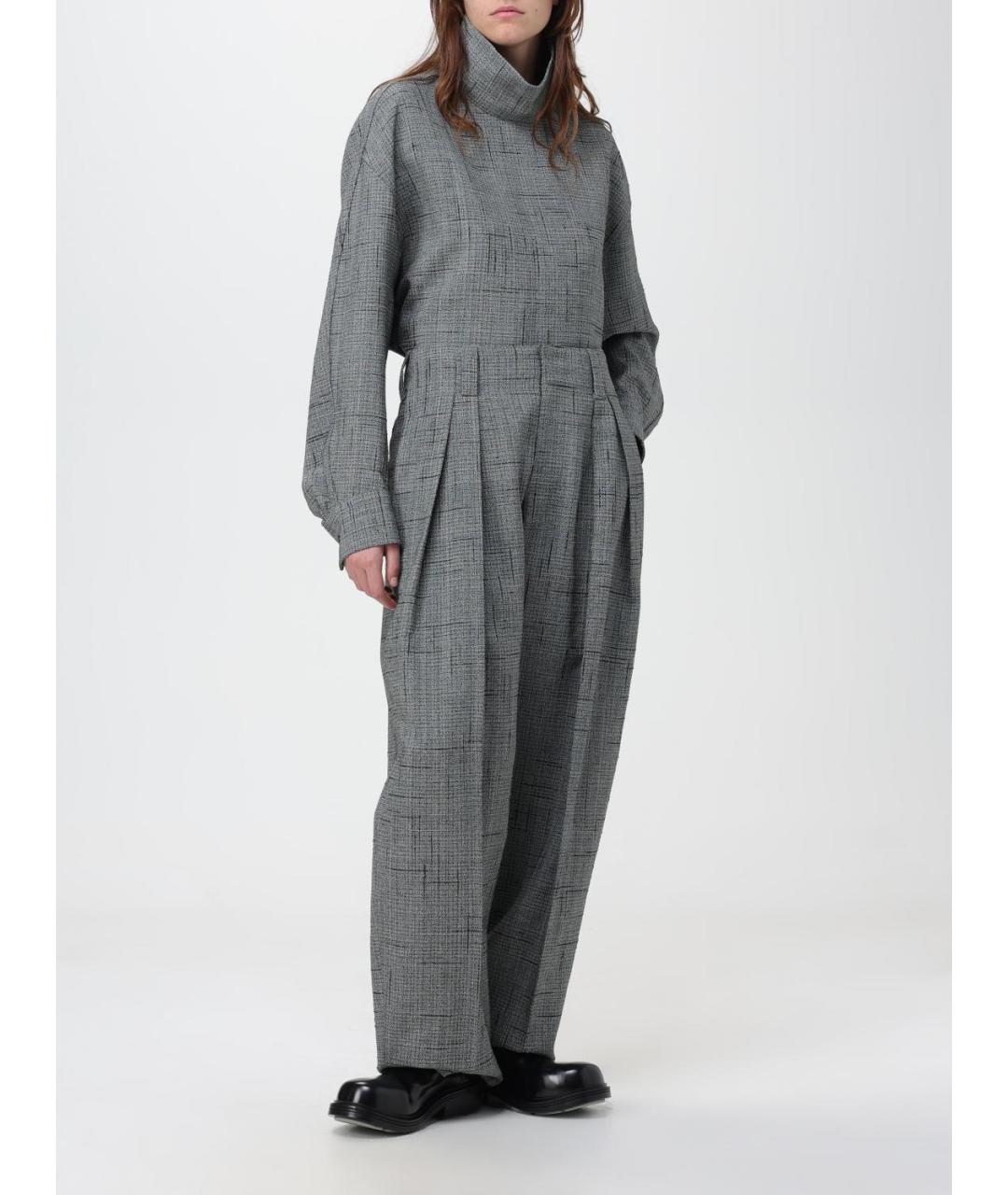 BOTTEGA VENETA Серая вискозная блузы, фото 2