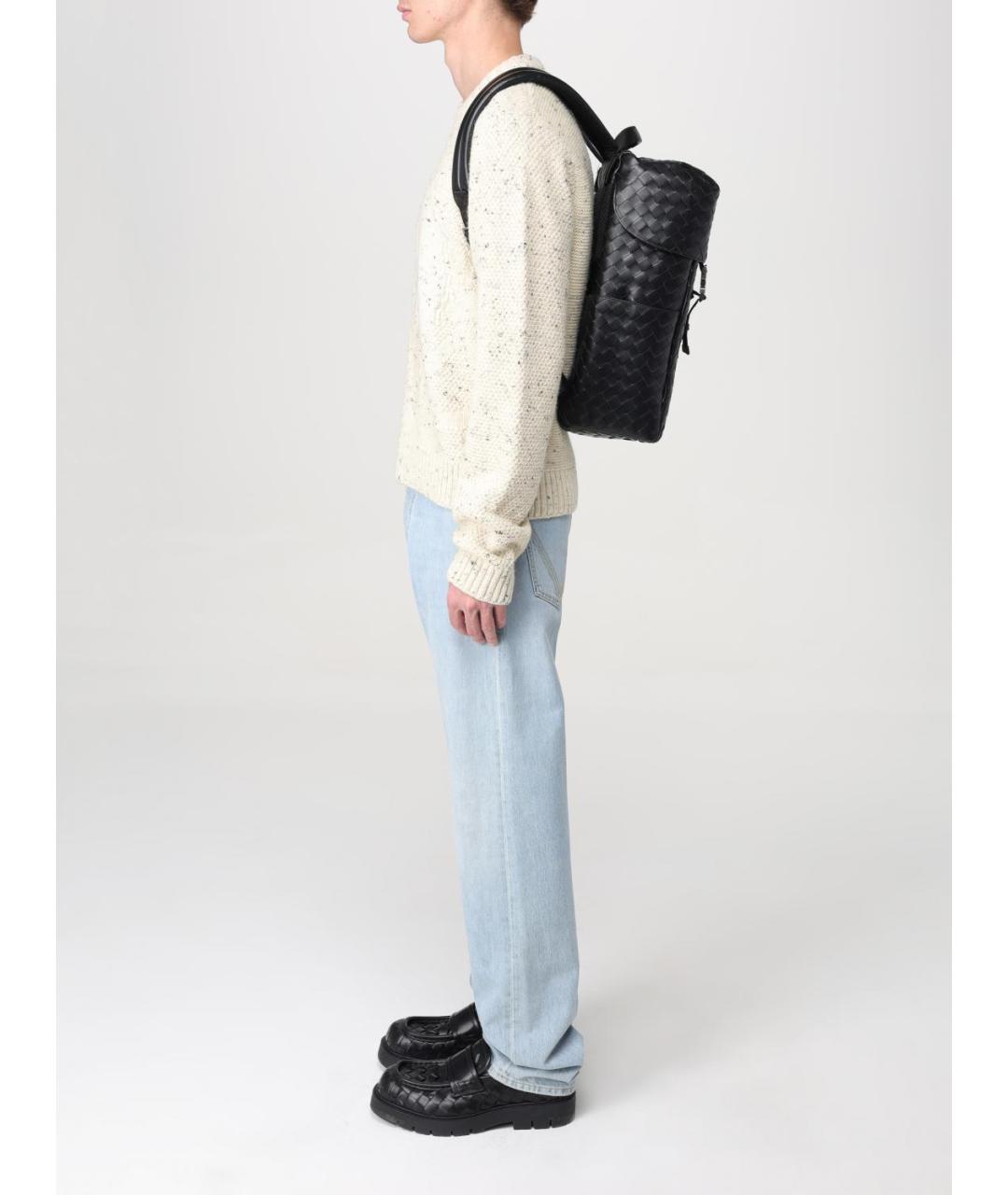 BOTTEGA VENETA Черный кожаный рюкзак, фото 2