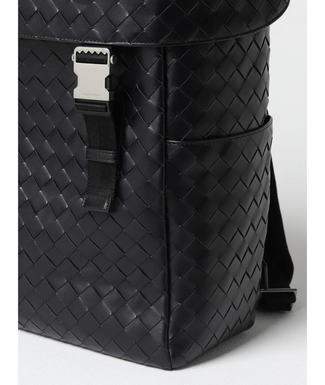 BOTTEGA VENETA Черный кожаный рюкзак, фото 4