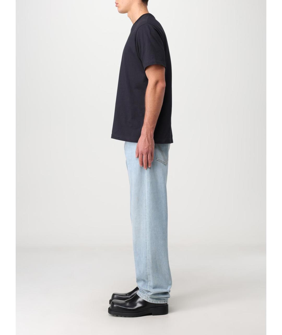 BOTTEGA VENETA Темно-синяя вискозная футболка, фото 2