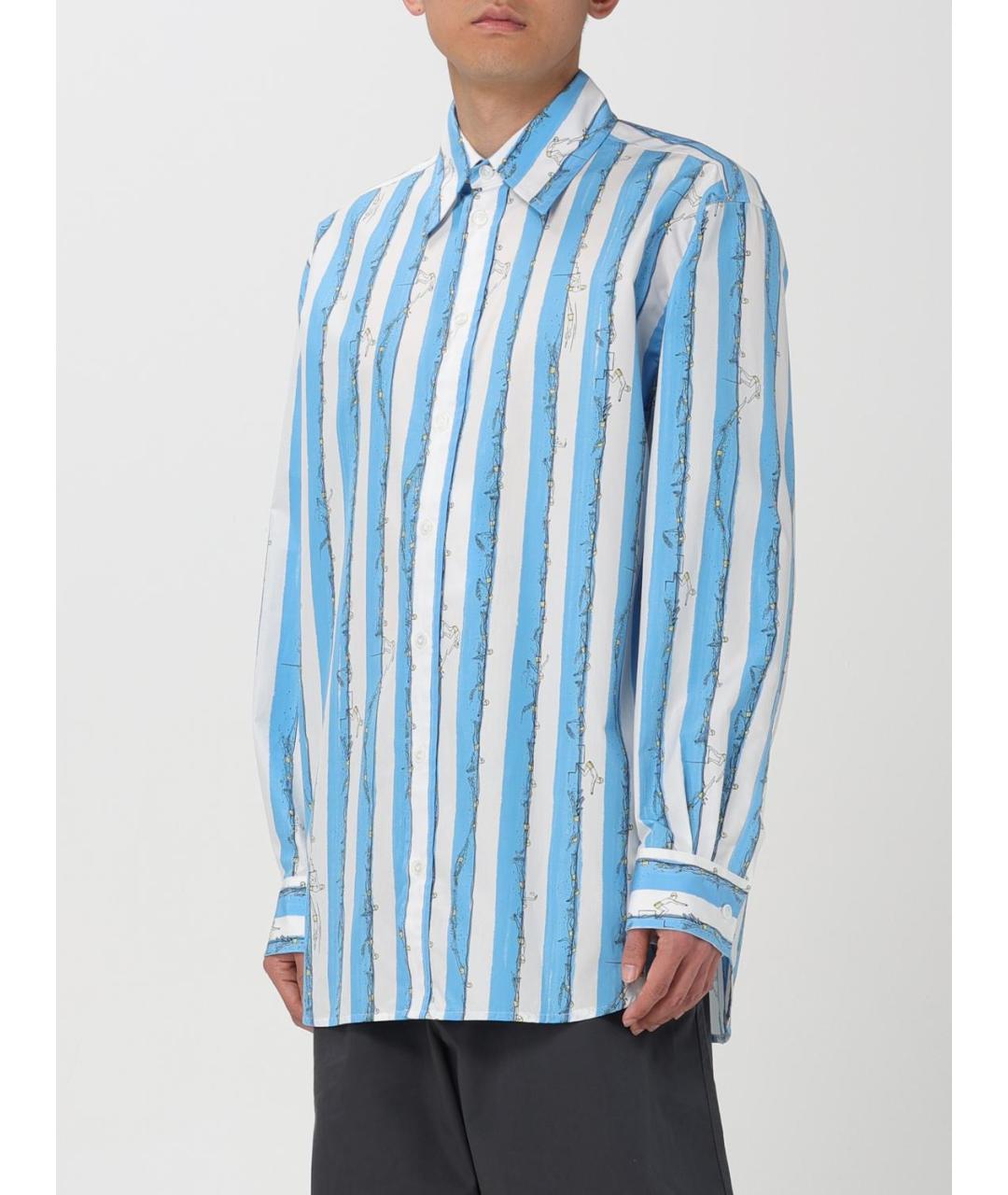 BOTTEGA VENETA Мульти хлопковая кэжуал рубашка, фото 5