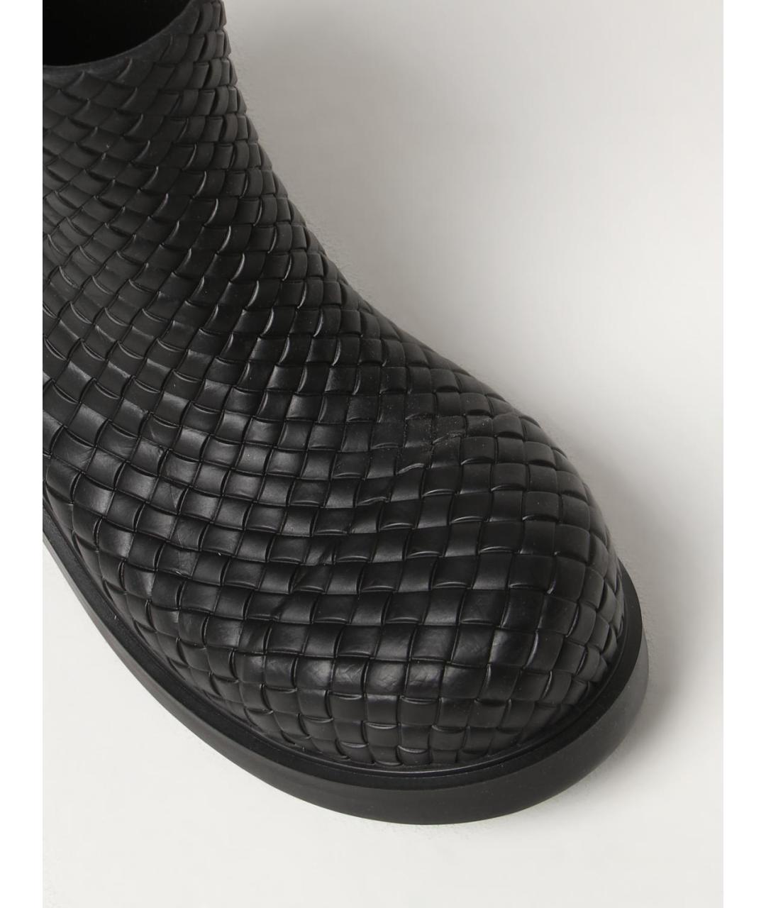 BOTTEGA VENETA Черные синтетические высокие ботинки, фото 4