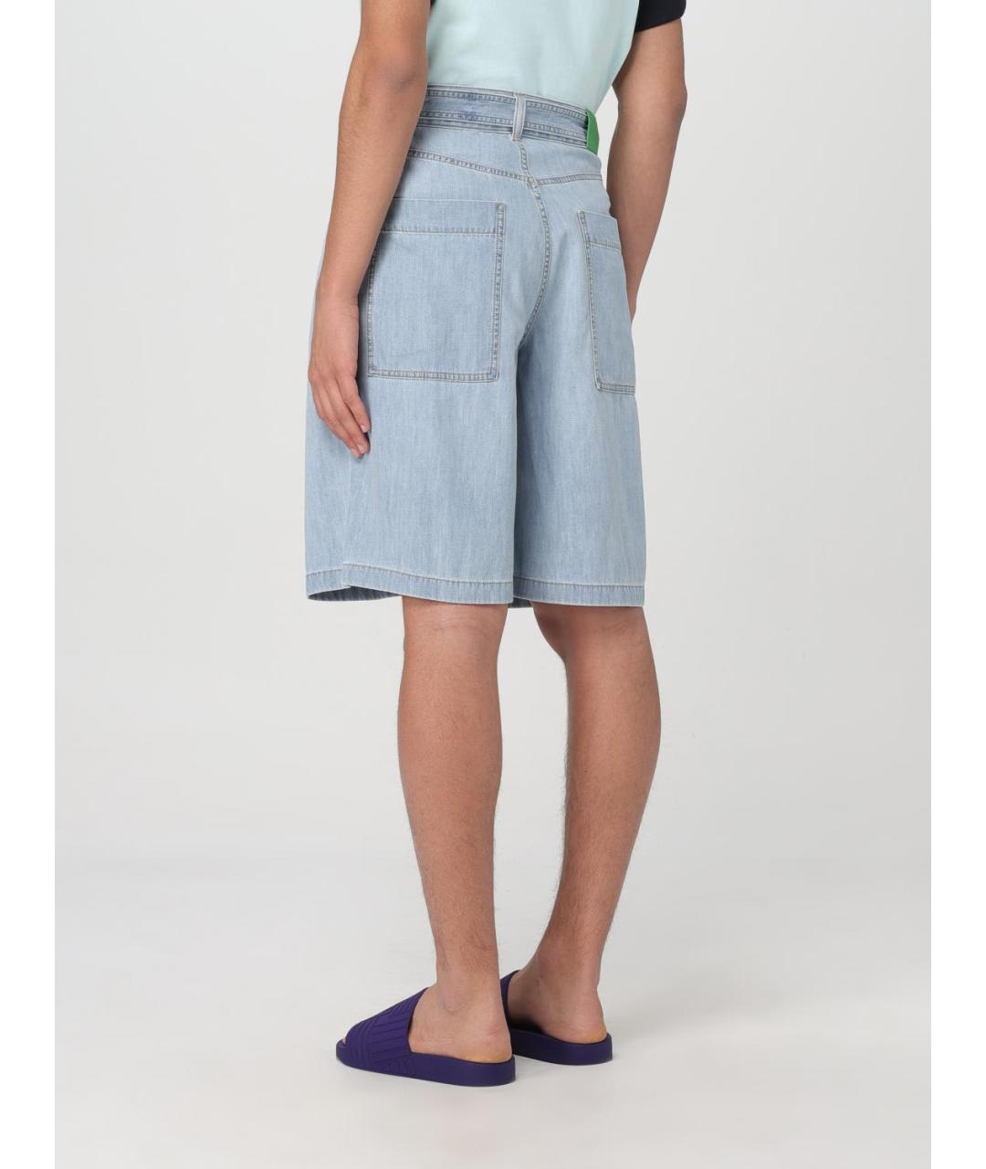 BOTTEGA VENETA Голубые хлопковые шорты, фото 3