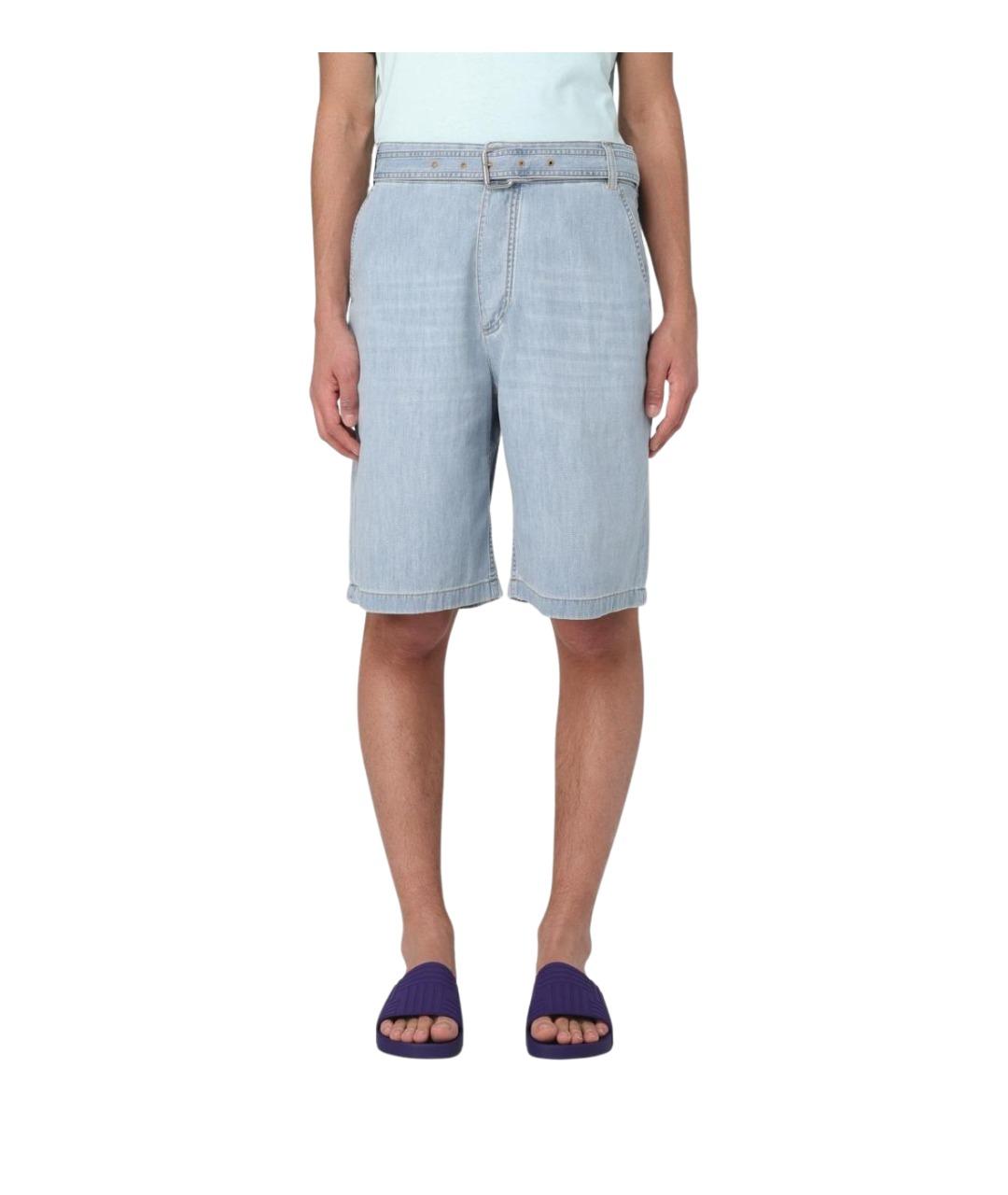 BOTTEGA VENETA Голубые хлопковые шорты, фото 1