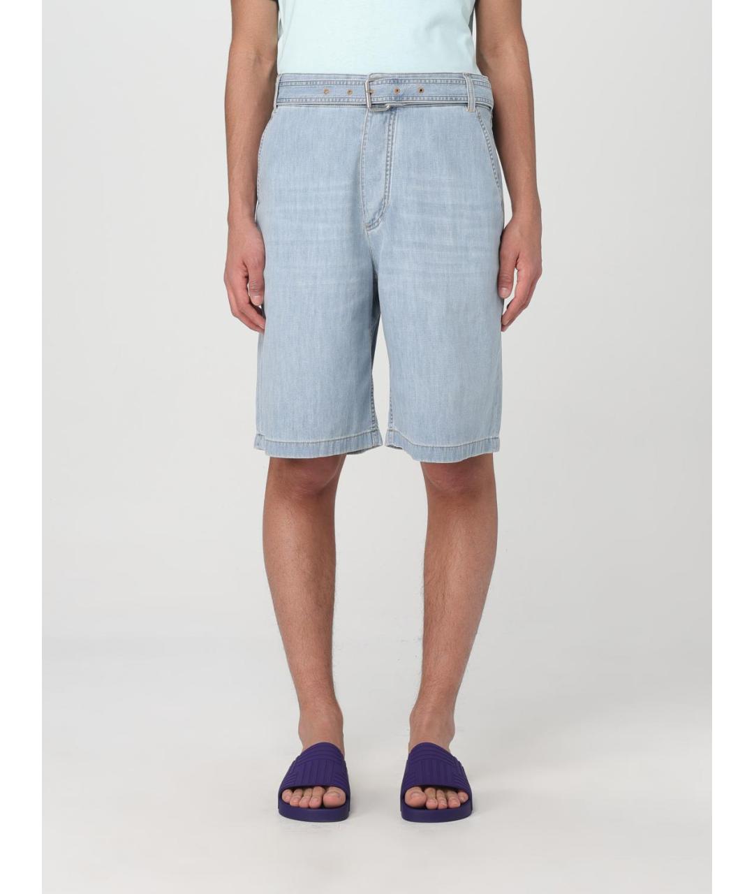 BOTTEGA VENETA Голубые хлопковые шорты, фото 6