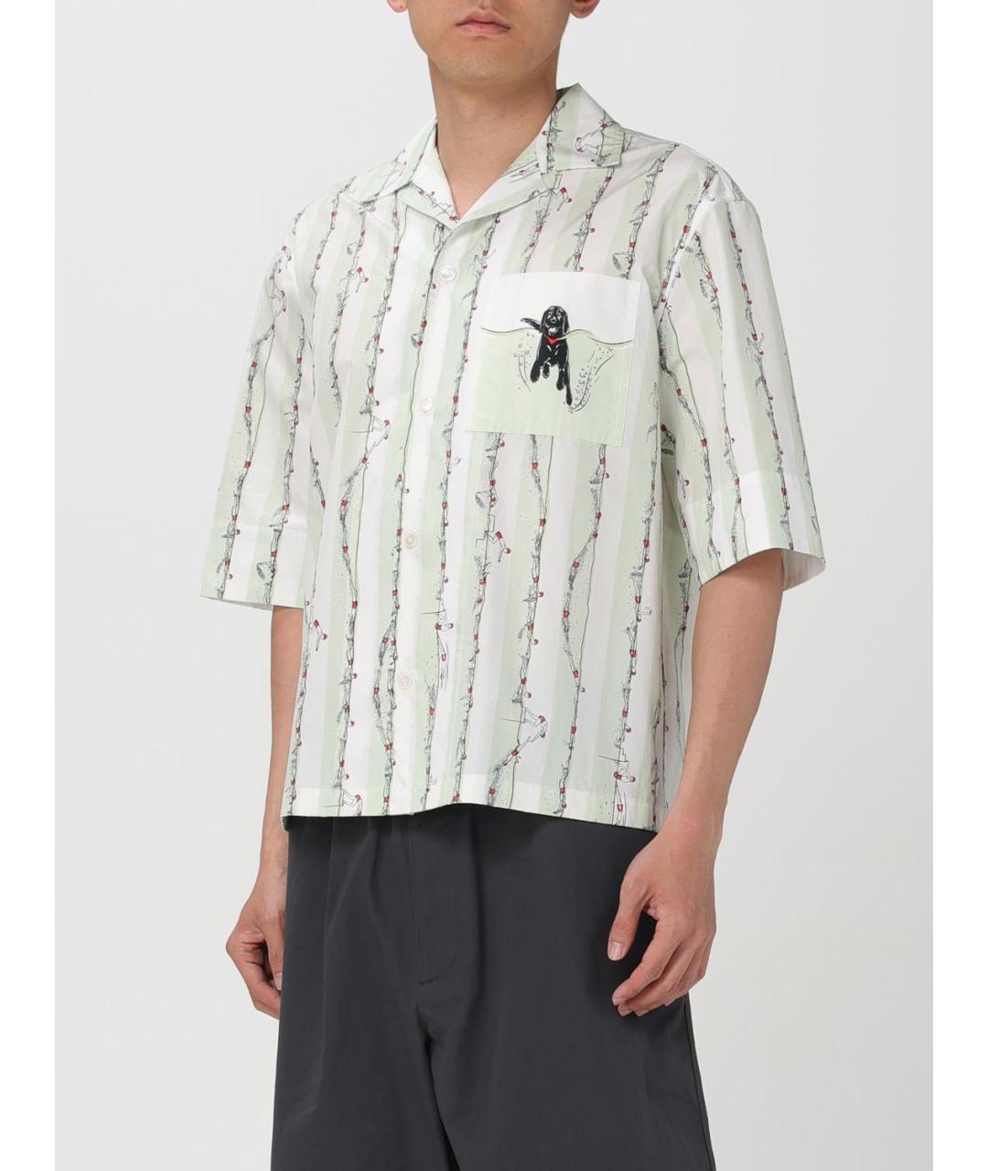 BOTTEGA VENETA Мульти хлопковая кэжуал рубашка, фото 5