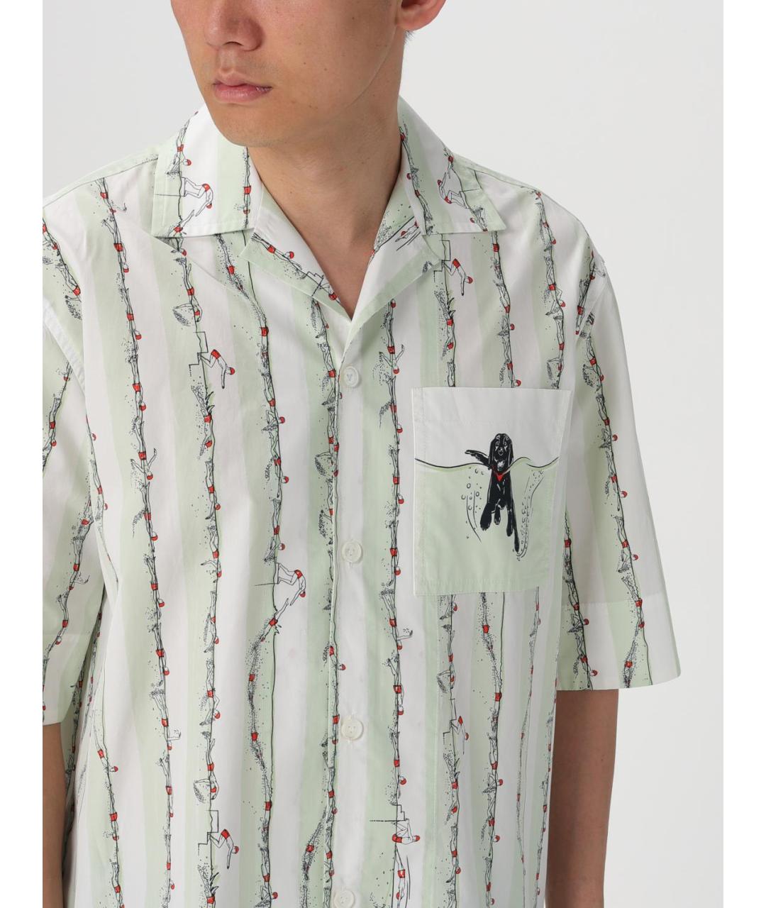 BOTTEGA VENETA Мульти хлопковая кэжуал рубашка, фото 6