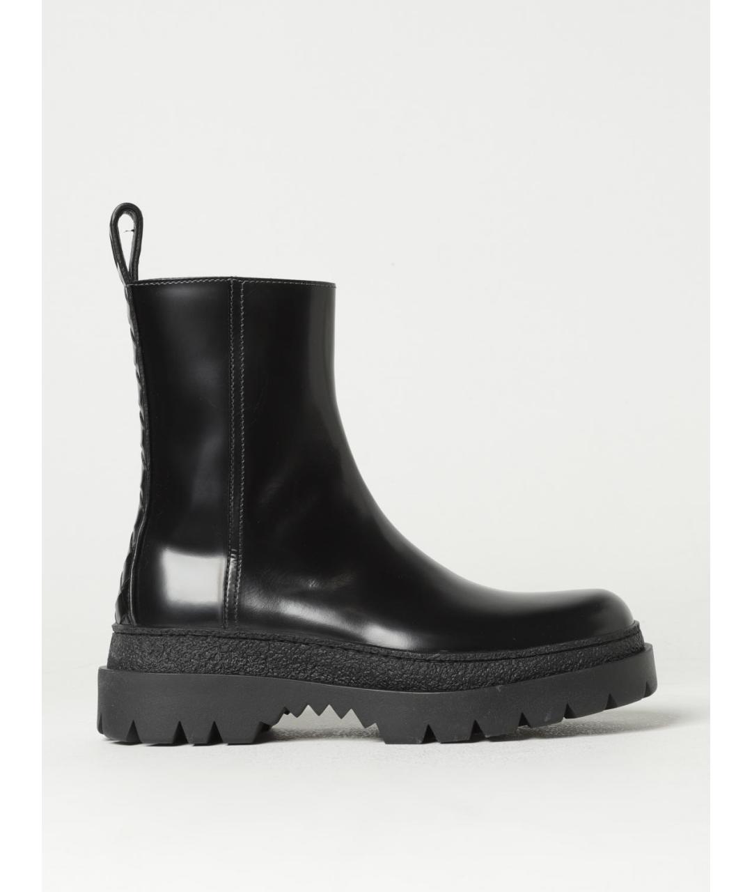 BOTTEGA VENETA Черные кожаные высокие ботинки, фото 5