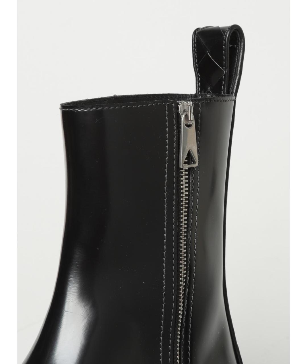 BOTTEGA VENETA Черные кожаные высокие ботинки, фото 4