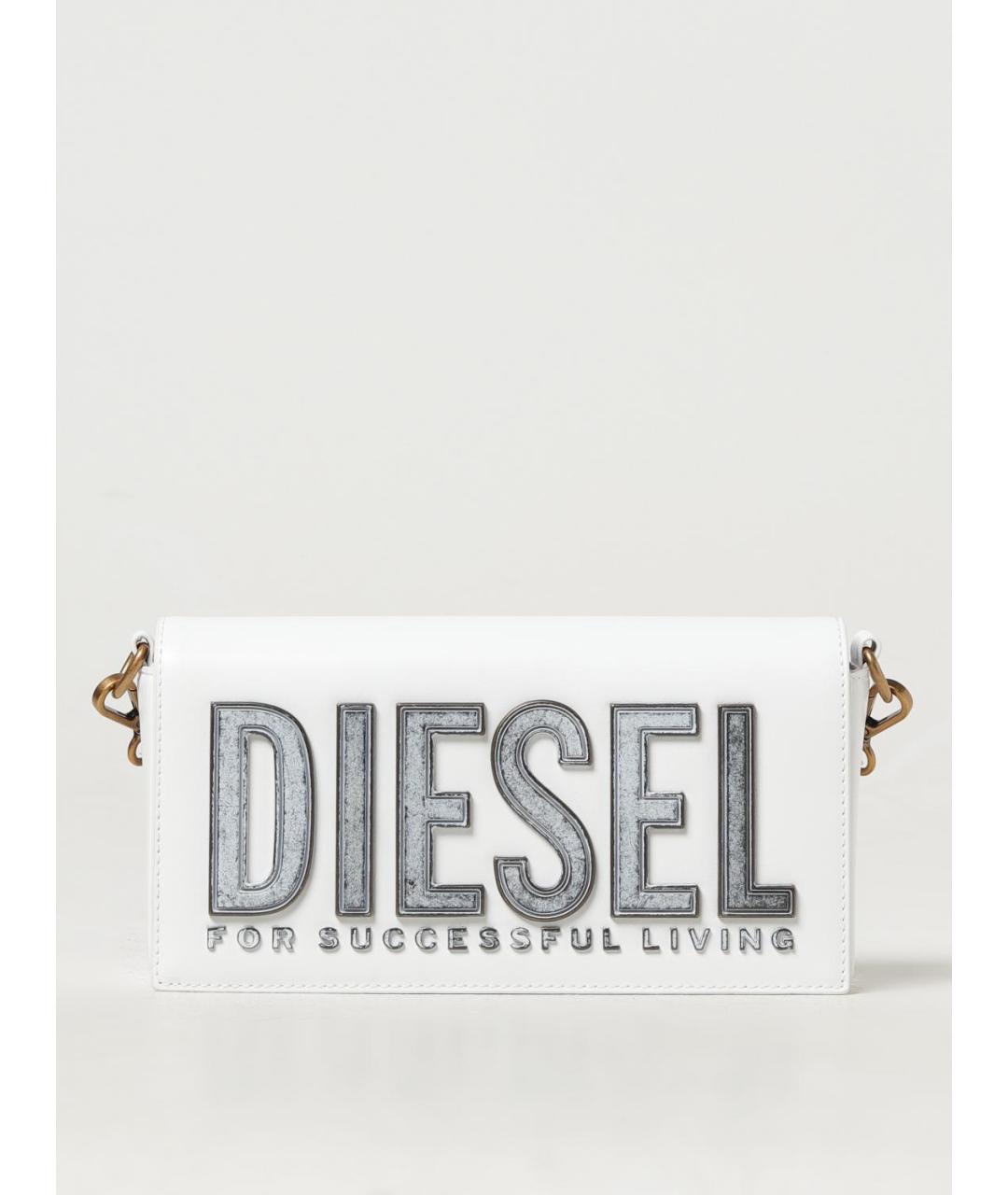 DIESEL Белая сумка через плечо из искусственной кожи, фото 4