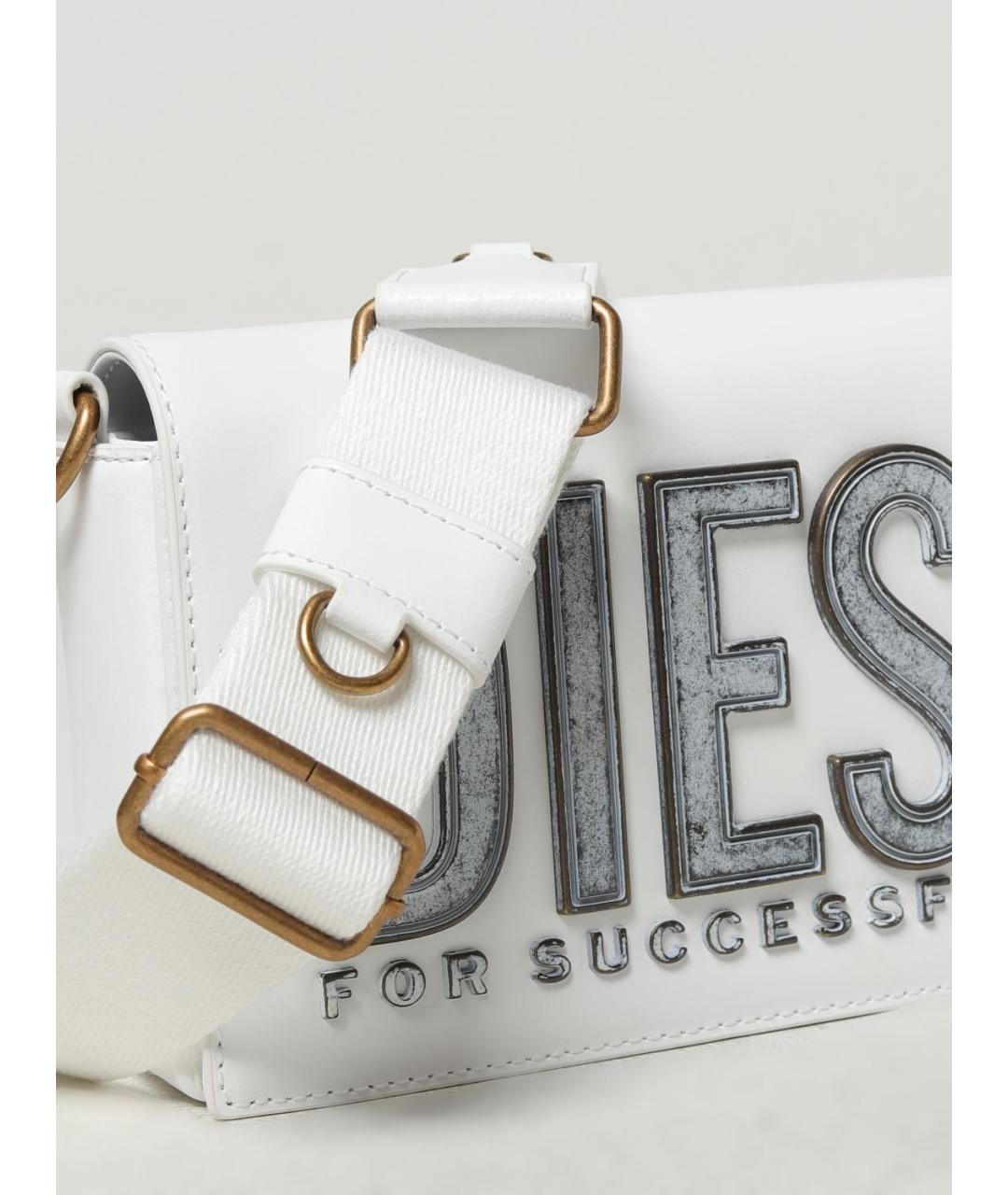 DIESEL Белая сумка через плечо из искусственной кожи, фото 3