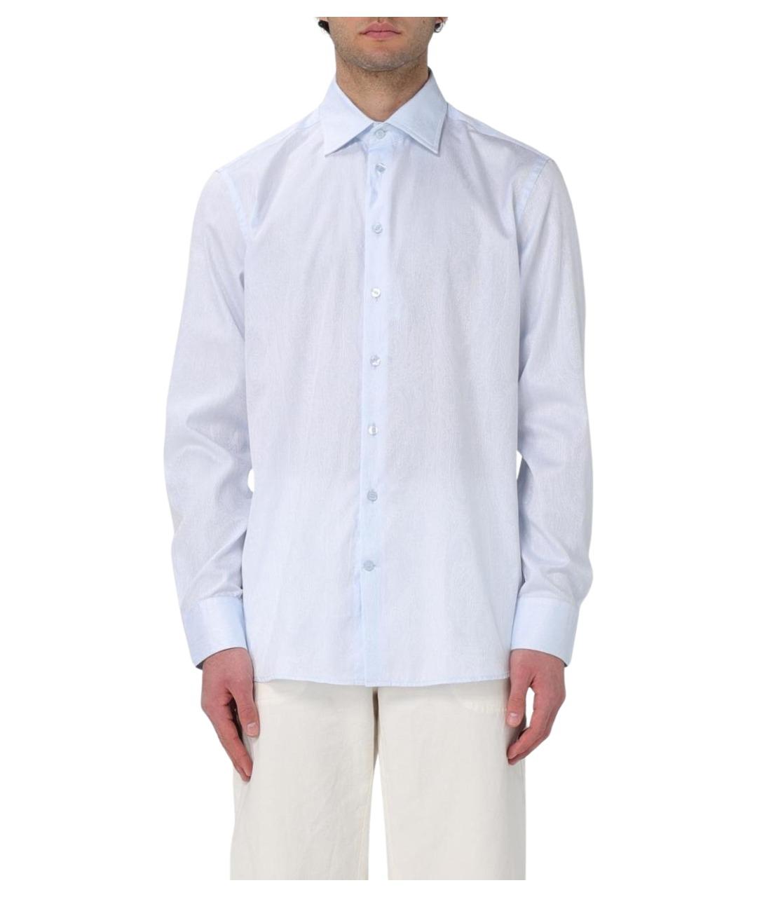 ETRO Голубая хлопковая кэжуал рубашка, фото 1