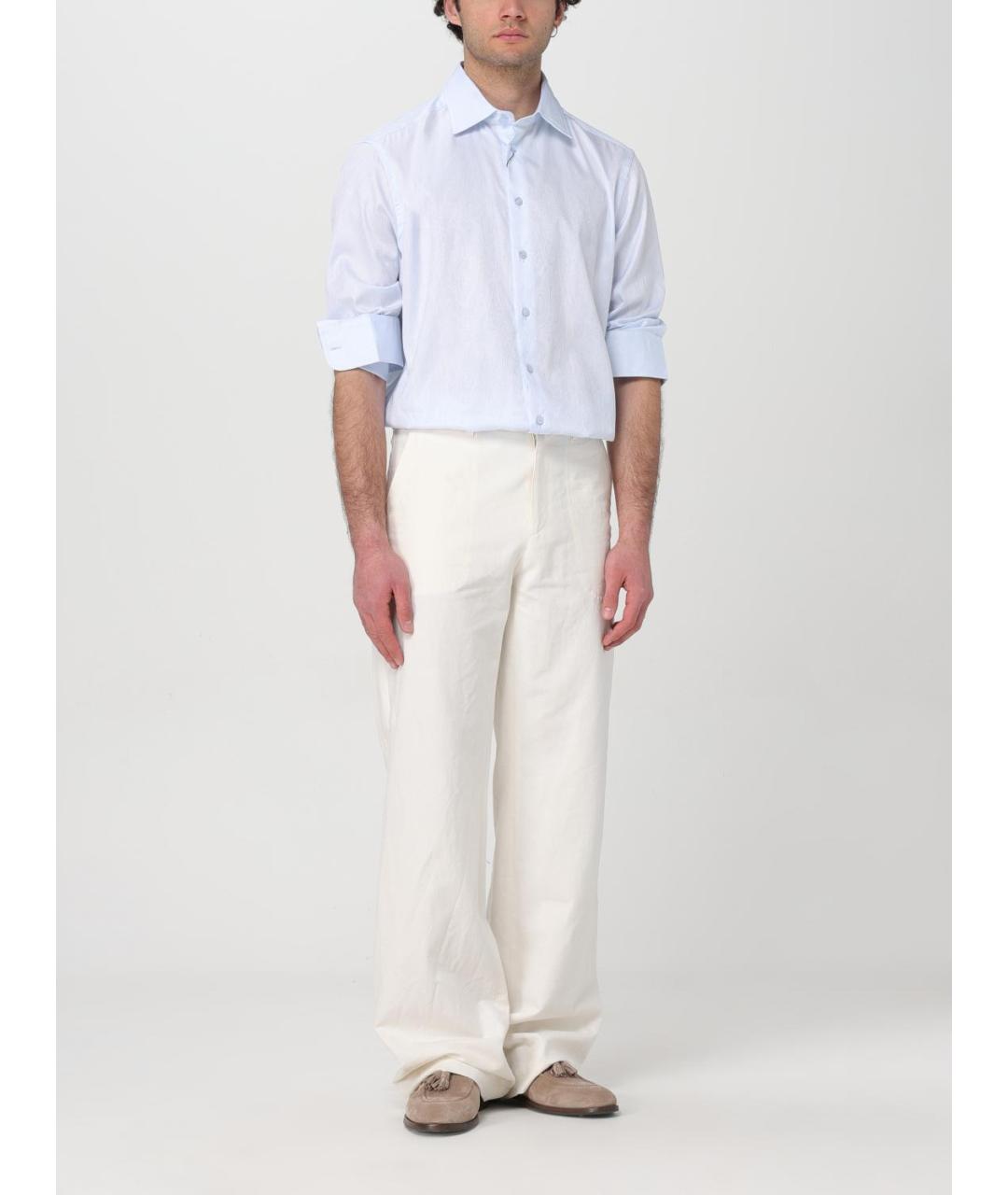 ETRO Голубая хлопковая кэжуал рубашка, фото 2