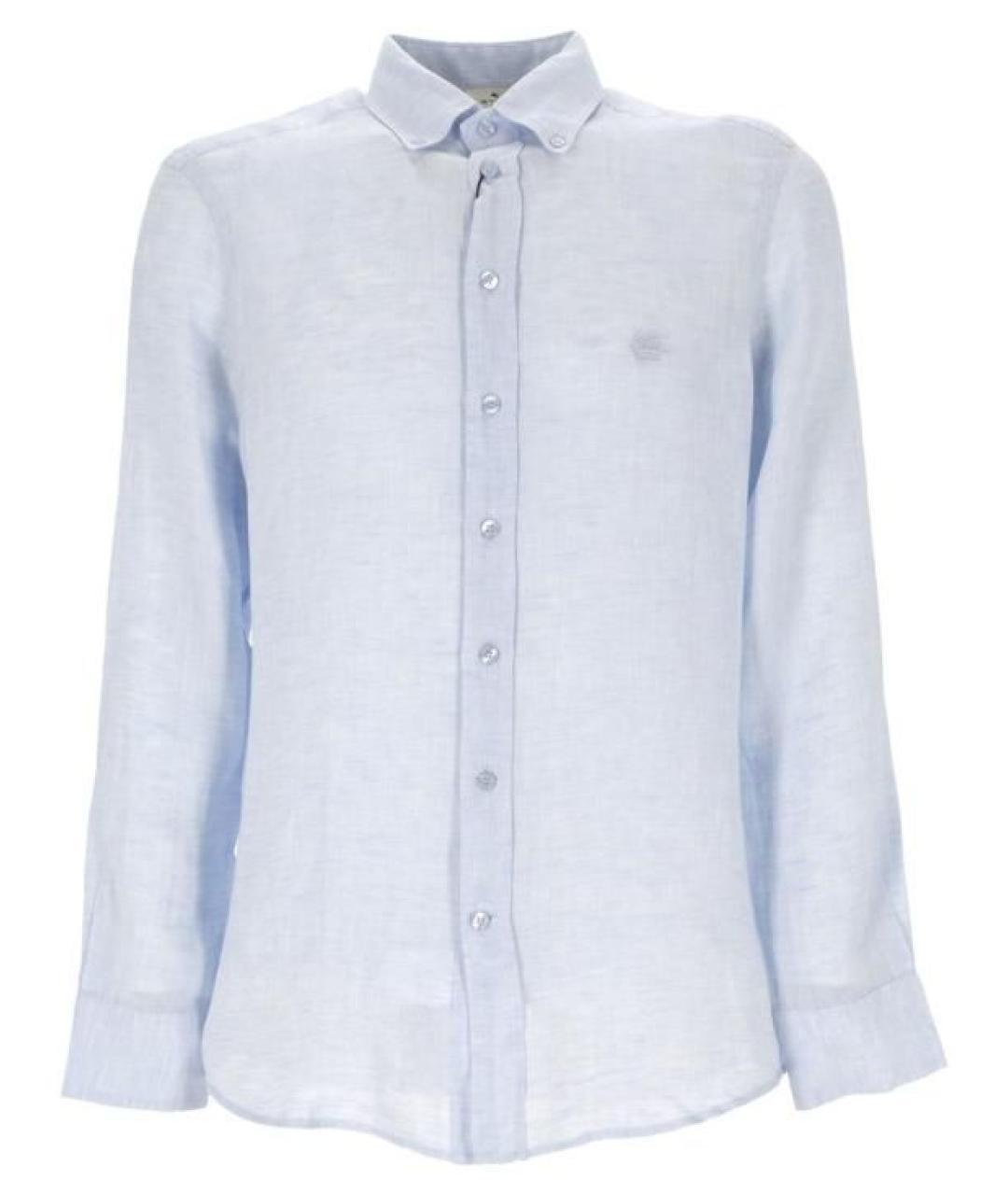 ETRO Голубая льняная кэжуал рубашка, фото 1