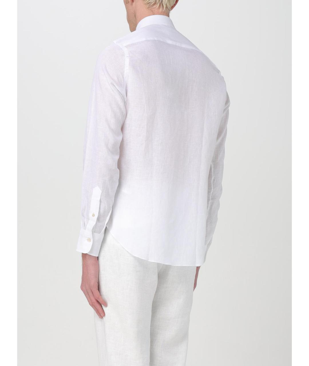 ELEVENTY Белая льняная кэжуал рубашка, фото 2