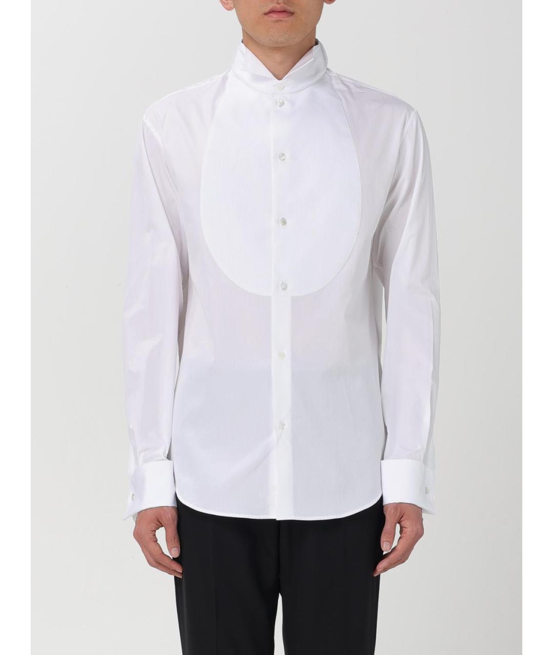 EMPORIO ARMANI Белая хлопковая классическая рубашка, фото 2