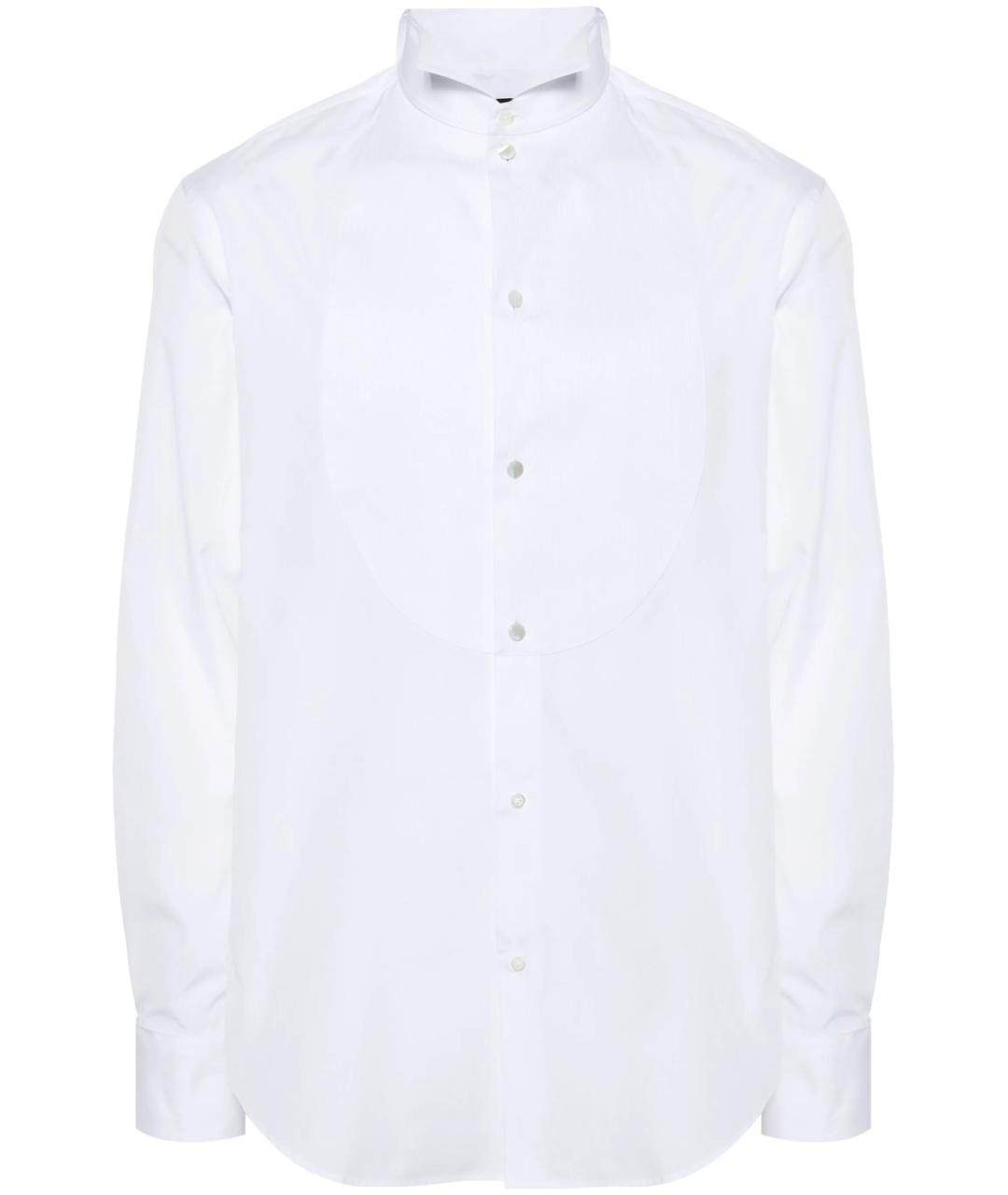 EMPORIO ARMANI Белая хлопковая классическая рубашка, фото 1