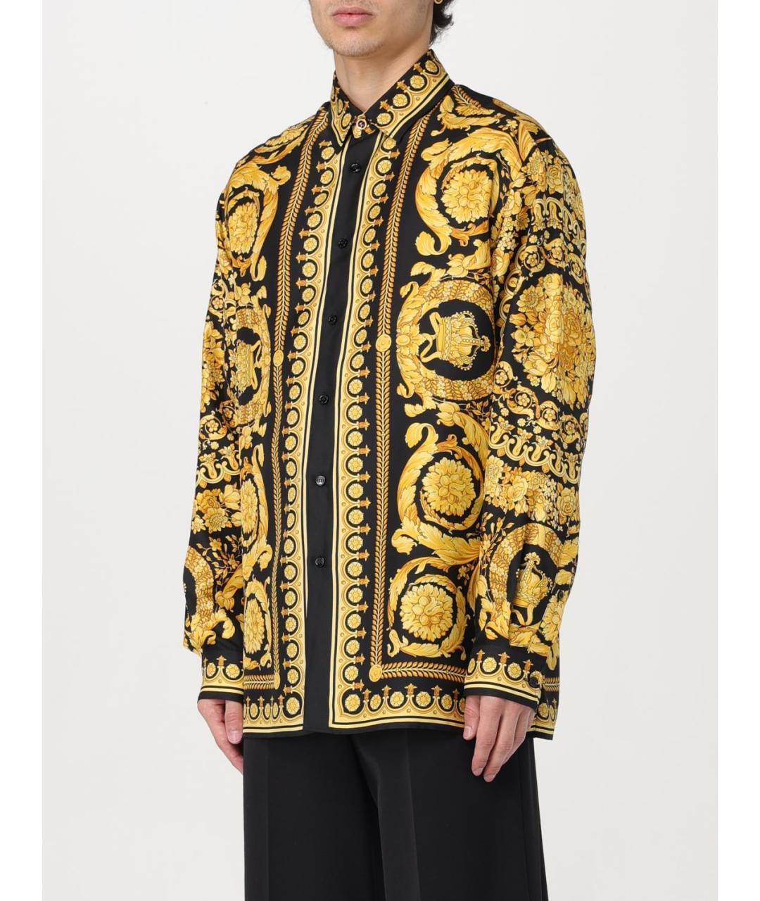 VERSACE Мульти шелковая кэжуал рубашка, фото 5