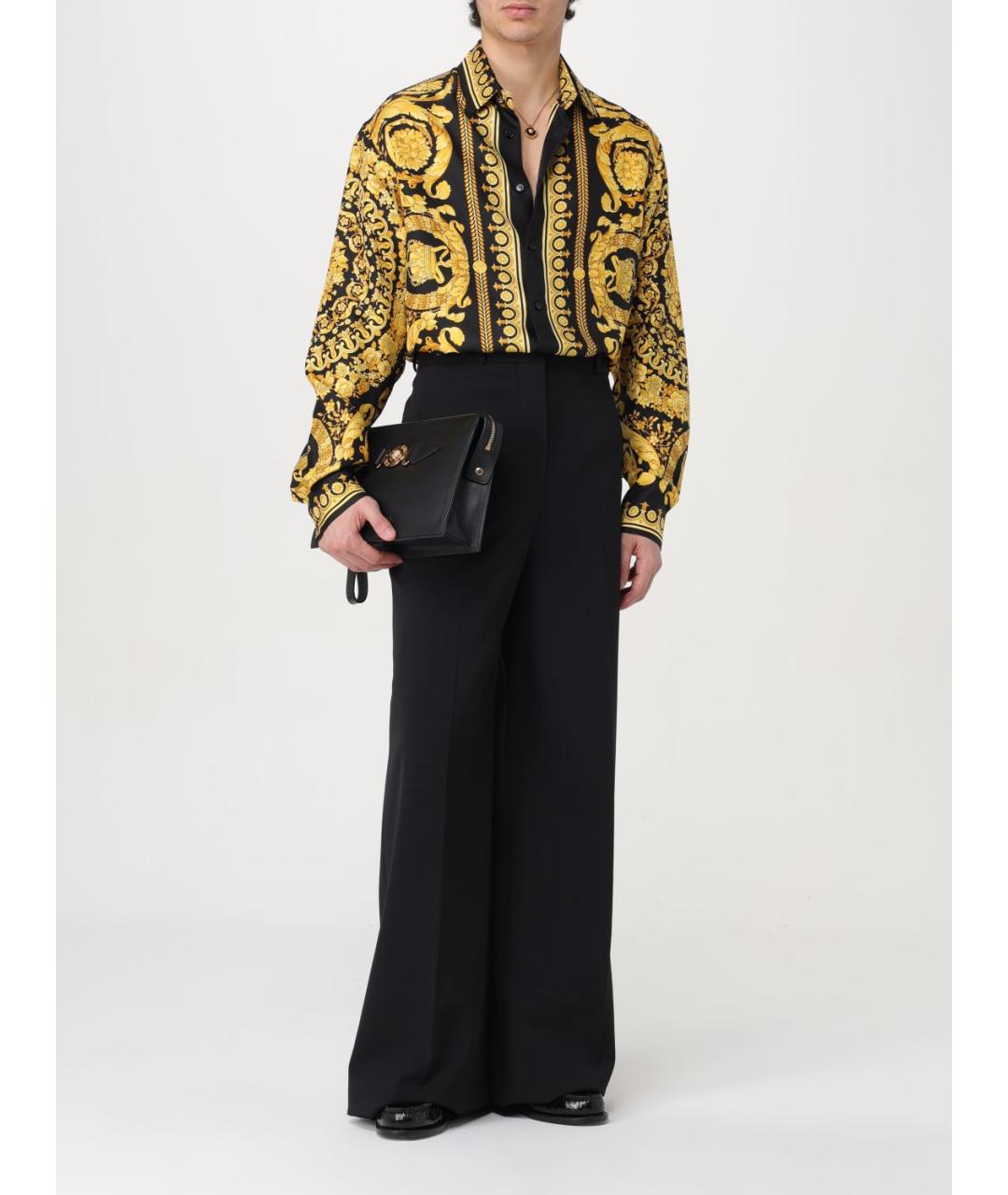 VERSACE Мульти шелковая кэжуал рубашка, фото 3