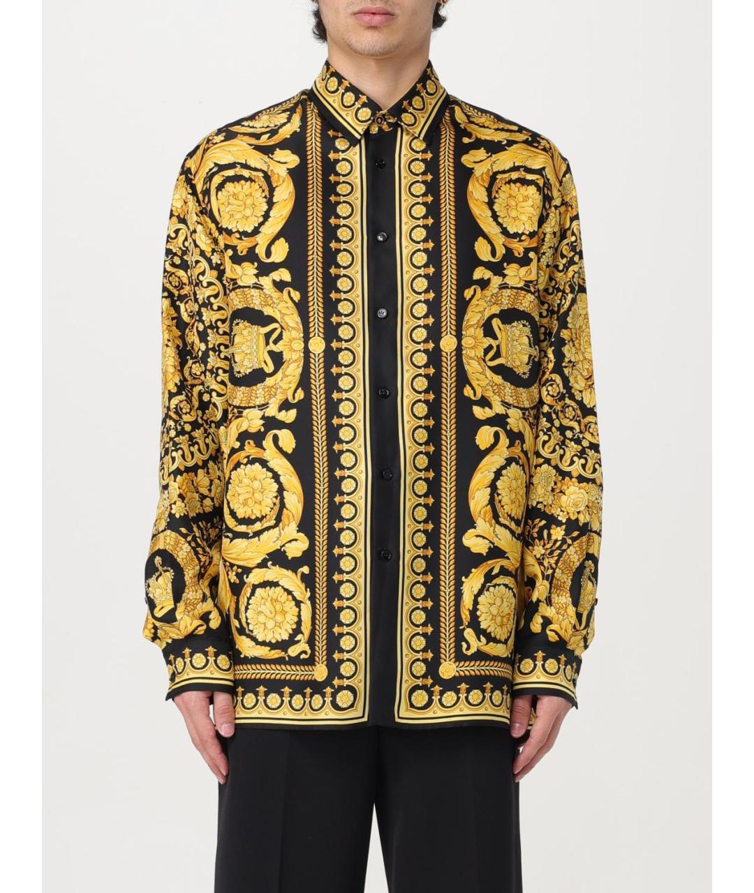 VERSACE Мульти шелковая кэжуал рубашка, фото 2