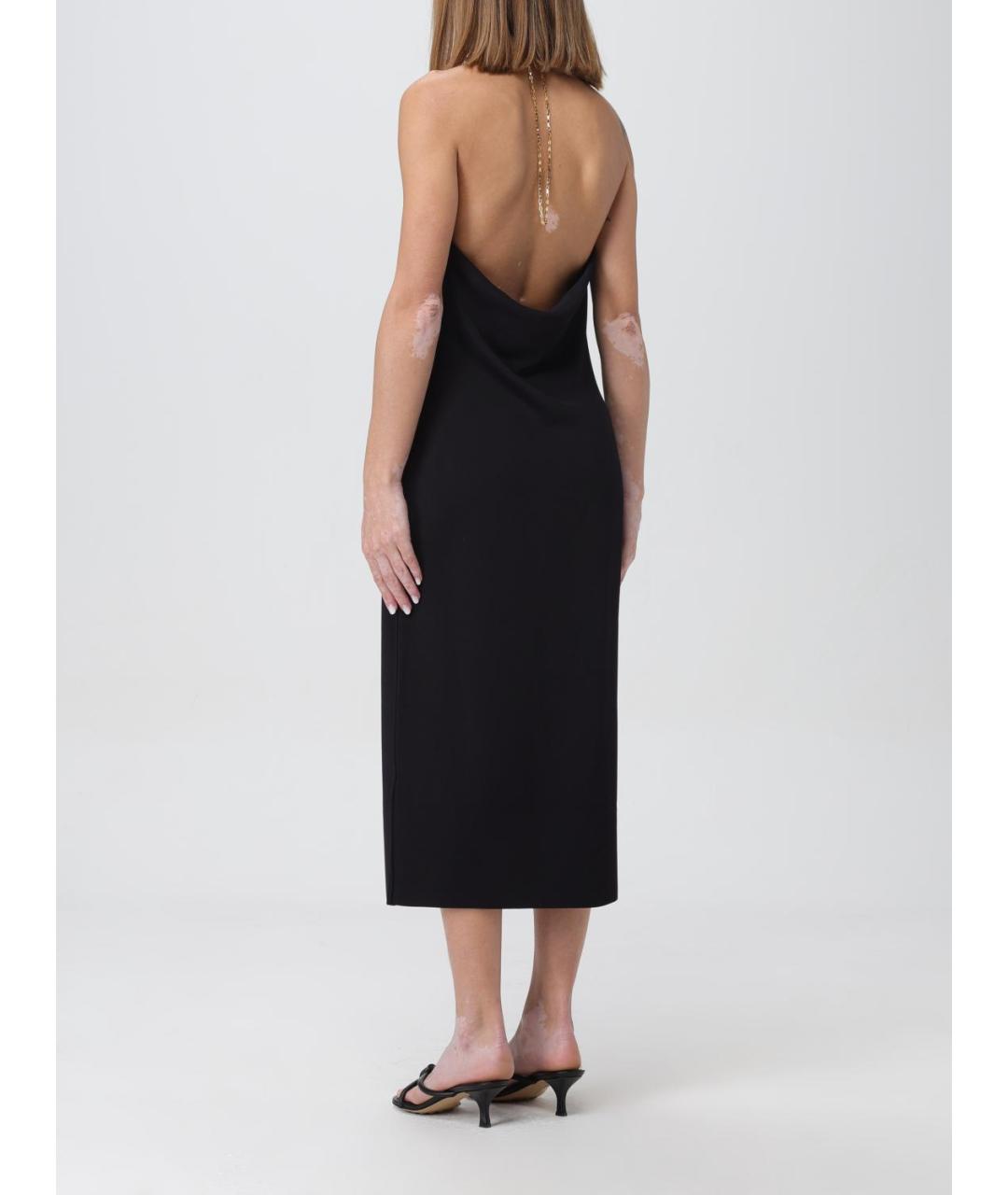 BOTTEGA VENETA Черное вискозное вечернее платье, фото 3