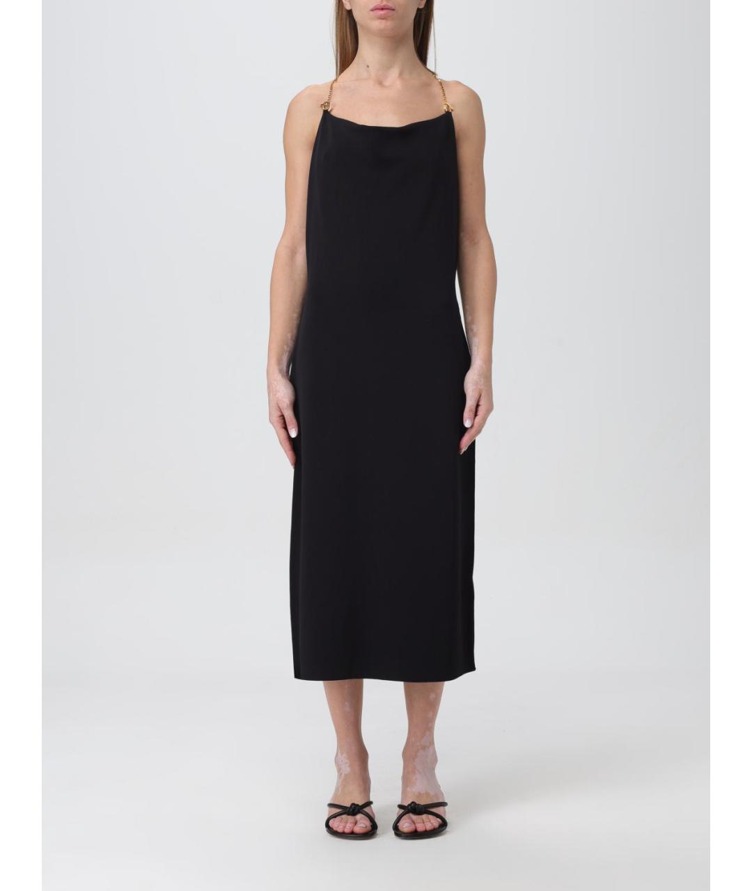 BOTTEGA VENETA Черное вискозное вечернее платье, фото 2