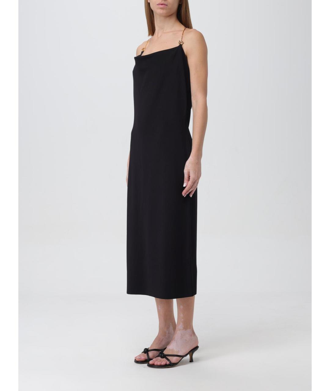 BOTTEGA VENETA Черное вискозное вечернее платье, фото 4