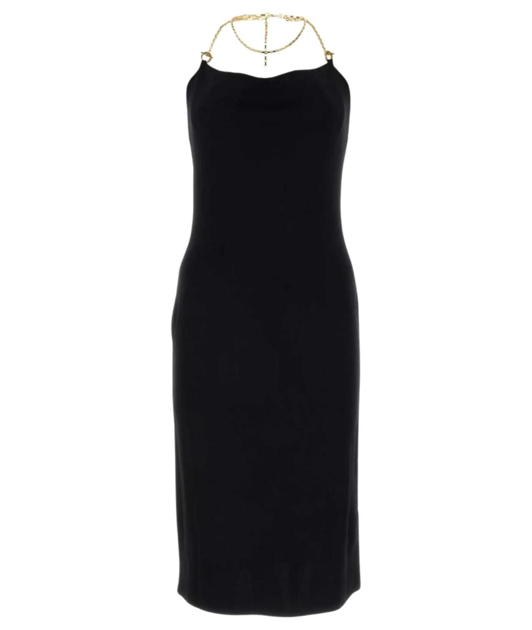 BOTTEGA VENETA Черное вискозное вечернее платье, фото 1