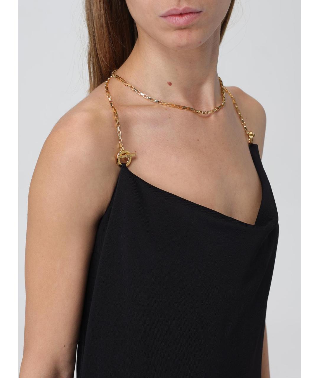 BOTTEGA VENETA Черное вискозное вечернее платье, фото 5