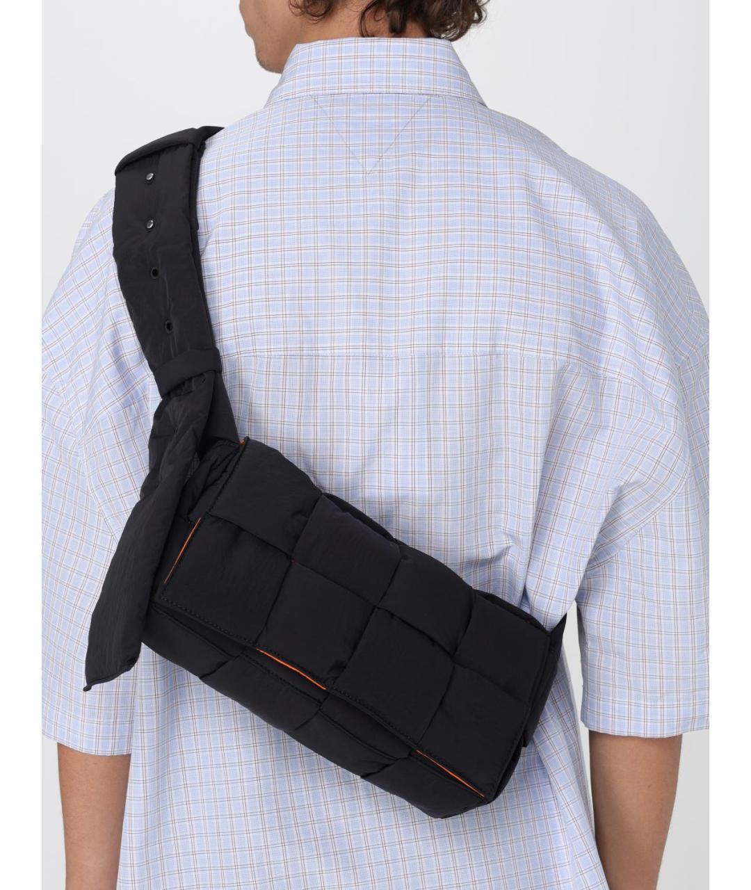 BOTTEGA VENETA Черная синтетическая сумка на плечо, фото 2